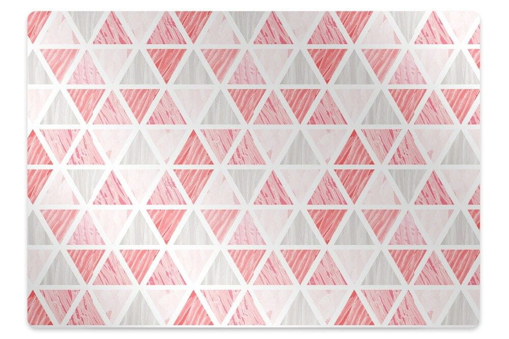 kobercomat.sk Podložka pod kolieskovú stoličku ružové trojuholníky 140x100 cm 2 cm 